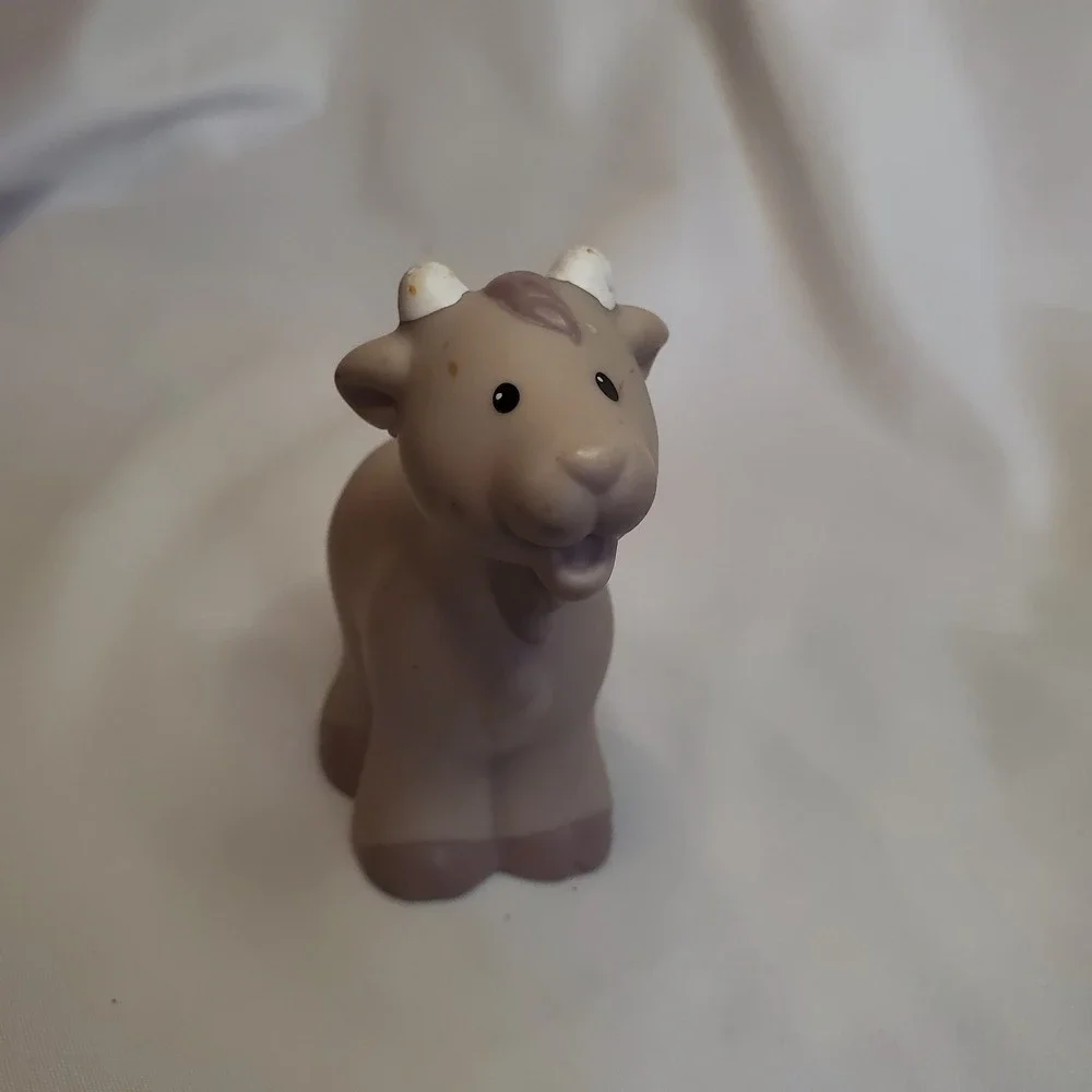Fisher Price Little People GREY Gray BILLY GOAT Nativity Farm‎ Zoo Noah